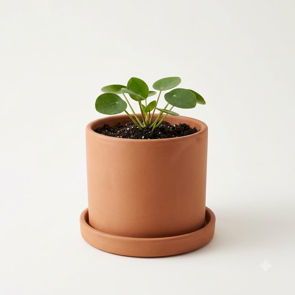 Dual-tone glazed ceramic planter in cream and sage